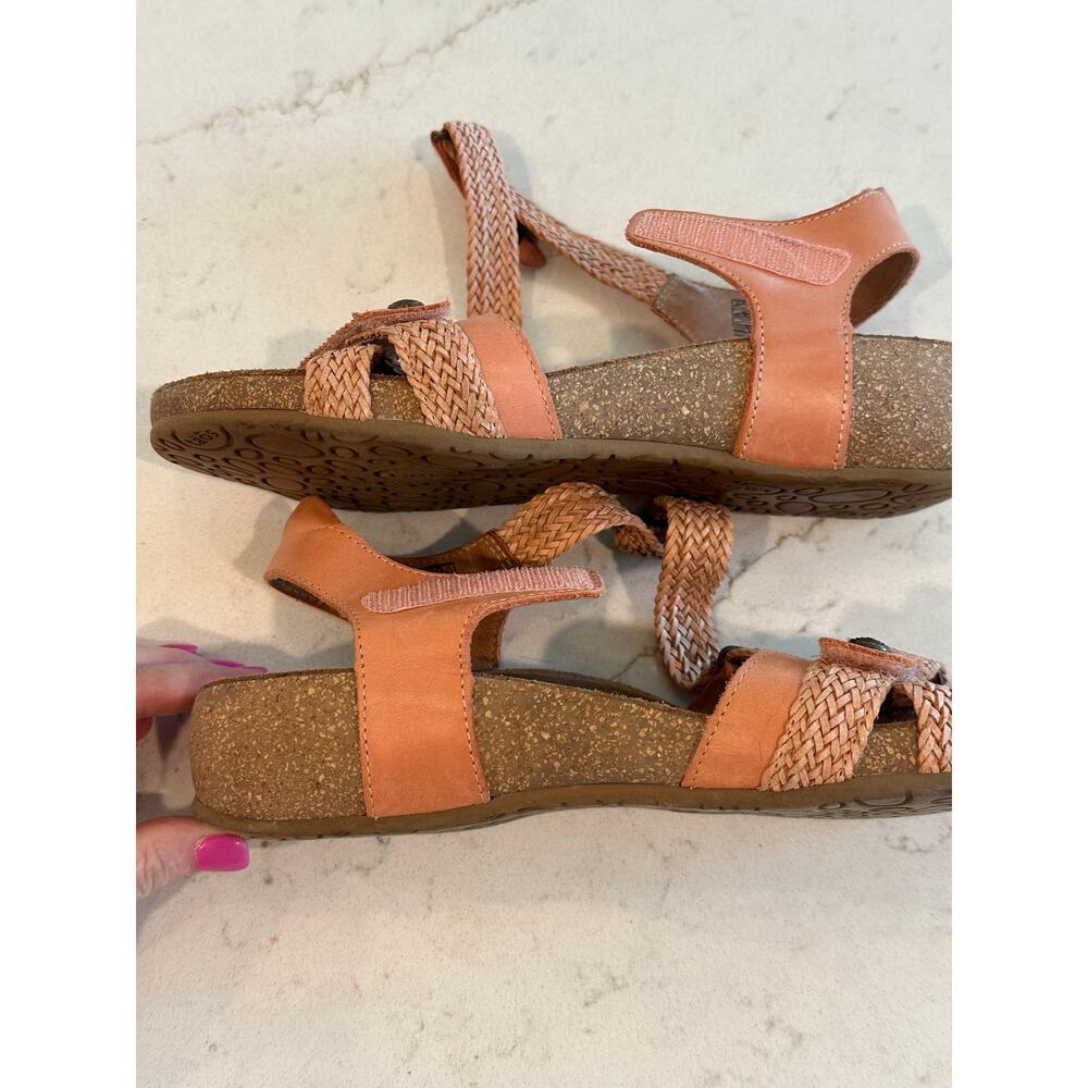 Taos Braided Strappy Sandals Womens 39 US 8.5-9 Pink Comfort Boho Leather - Picture 8 of 13